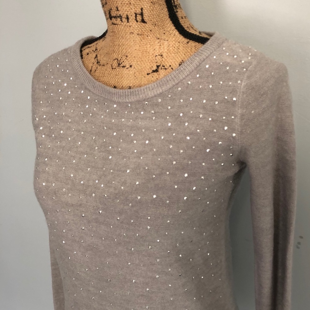 NWT! Apt. 9 Silver Studded Light Gray Sweater XSP - Picture 5 of 14